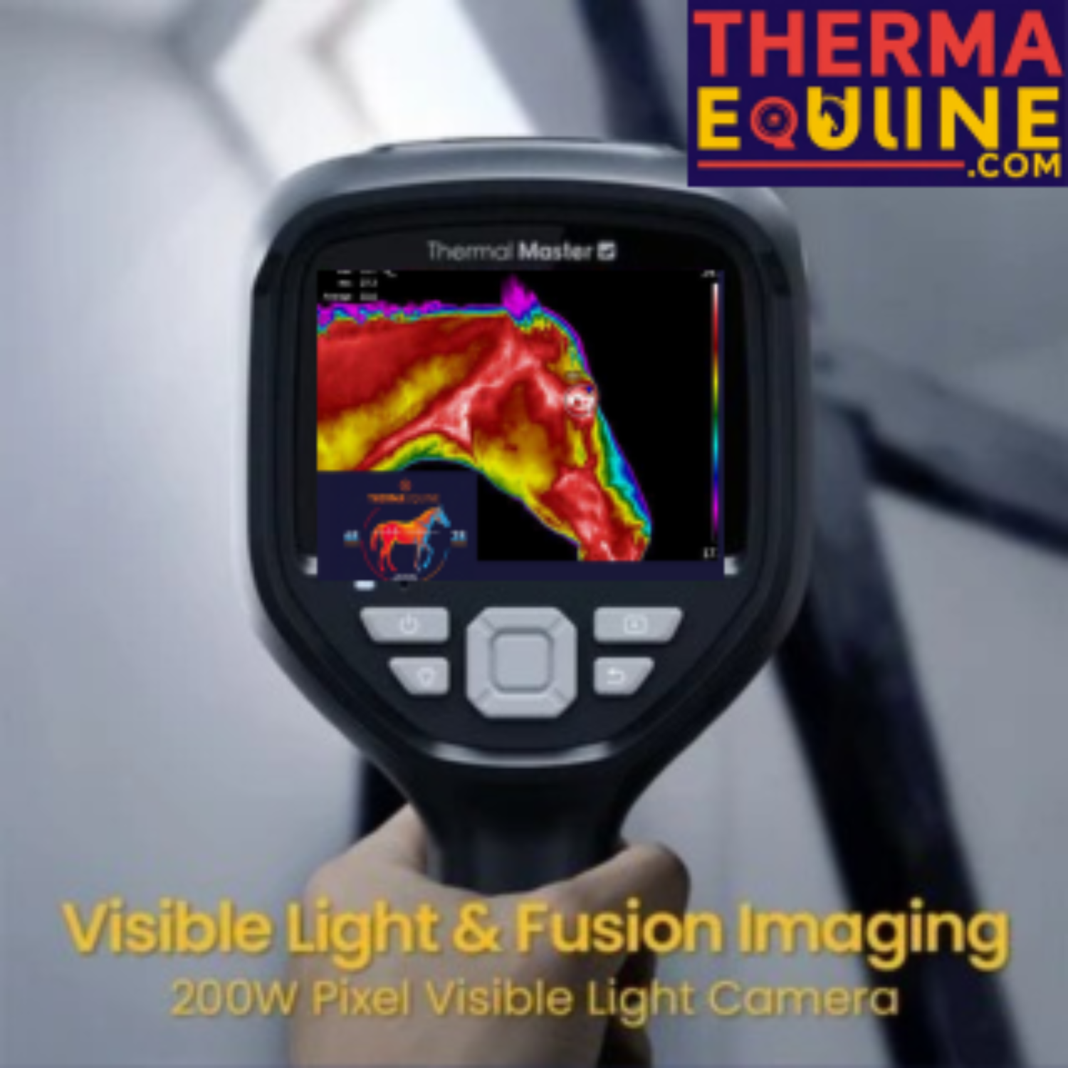 Horse hoof thermal imaging showing early signs of strain

